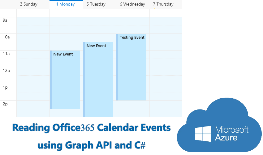 Reading Calendar Events From Office 365 Using Graph API And C 